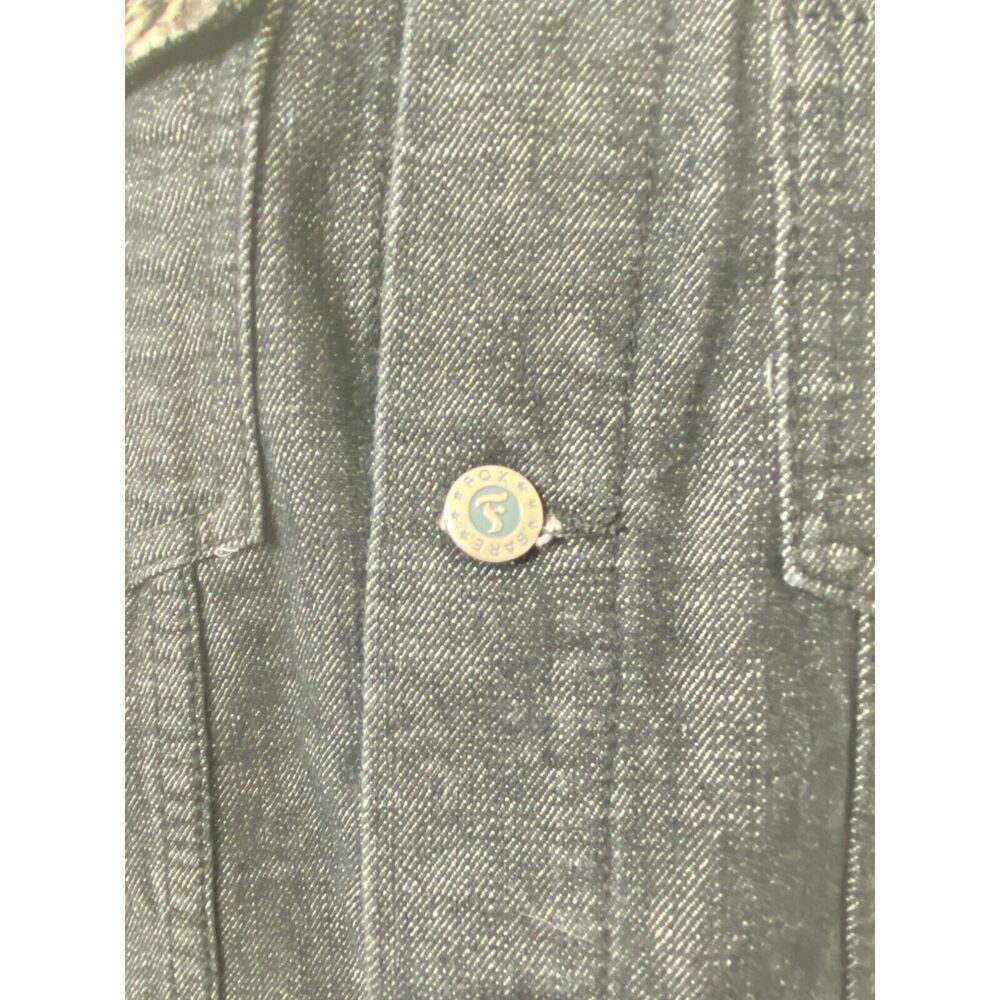 Bare Fox Women's Vest Jacket Black Denim Studded Vintage Sleeveless Size Large - Picture 5 of 11